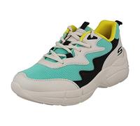 Skechers Zapatillas informales de espuma viscoelástica con cordones para mujer 33122, White, 38 EU