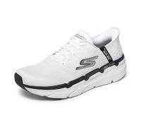 Skechers Zapatillas MAX Cushioning Slip-ins para Hombre, para Entrenamiento, Correr, Caminar, con Espuma viscoelástica, Tela sintética Blanca y Negra, 47.5 EU