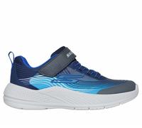Skechers Microspec Advance, Zapatillas, Navy & Blue Textile/Navy Synthetic/Charco, 32 EU