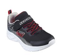 Skechers Boys, Zapatillas Unisex niños, Black Textile Synthetic Silver Red Trim, 28 EU