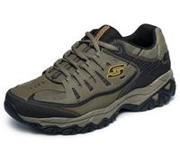 Skechers Zapatillas para Hombre After Burn M.fit, Guijarro Negro, 49.5 EU X-Ancho