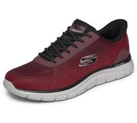 Skechers Zapatillas para Hombre Track Revno, Rojo/Negro, Talla 42 EU
