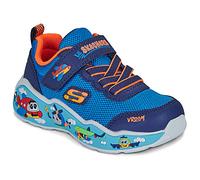 Skechers Play Scene, Zapatillas, Blue & Navy Textile/Synthetic/Orange Trim, 25 EU