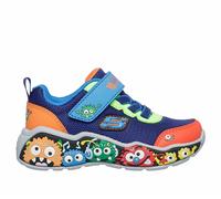 Skechers Play Scene, Zapatillas, Navy & Blue Textile/Lime & Red Synthetic/Mu, 22 EU