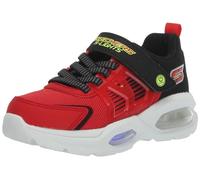 Skechers Zapatillas Prismatrons para niño, Tela sintética roja, Ribete Negro y Amarillo, 32 EU