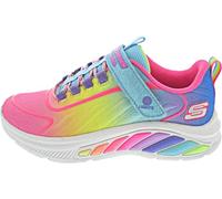Skechers Zapatillas Rainbow Cruisers para niña, Malla Turquesa multiribete, 13 UK Child