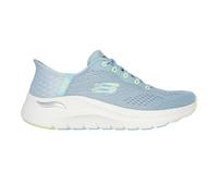Skechers Zapatillas sin Cordones Arch Fit 2.0-Easy ChicSneaker para Mujer, Malla Azul con Ribete de Lima, 39.5 EU