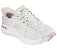 Skechers Zapatillas sin Cordones Arch Fit 2.0-Easy ChicSneaker para Mujer, Malla Natural con Ribete Rosa, 36 EU