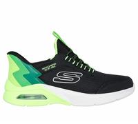 Skechers Zapatillas sin cordones: Microspec Max - Brisk-Stripe. Talla 30. Color Negro
