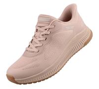 Skechers Zapatillas sin Cordones para Mujer: Bobs Squad 4 - Staple LookSneaker, Malla Natural, 36 EU