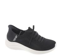 Skechers Zapatillas sin Cordones Ultra Flex 3.0 Brilliant Path para Mujer, para calzar sin Usar Las Manos, Negro/Blanco, 9.5 Wide