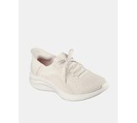 Skechers Zapatillas Slip Ins de mujer tipo calcetín bajas con suela EVA moldeada. Blanco 36