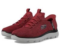 Skechers Summits Key Pace Hands Free Slip-in, Zapatillas Hombre, Rojo y Negro, 41.5 EU