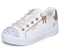 Skechers Zapatillas Super Starlite para niña, Color Blanco sintético/Ribete Dorado, Talla 1.5 UK Niño