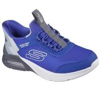Skechers Zapatillas Tri-namics para niño, Tela Azul sintética con Ribete Gris, 13 UK Child