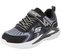Skechers Zapatillas Tri-namics para niño, Tela Negra y Ribete Plateado, 12 UK Child