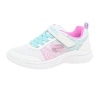 Skechers Zapatillas Unisex Microspec Plus Swirl SweetTrainers para niños, Blanco sintético multiribete, 10.5 UK Child