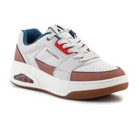Skechers Zapatillas Uno Court de caña Baja para Hombre, Cuero Natural Duraleather Mesh Multi, 42 EU
