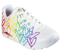 Skechers Zapatillas UNO-Full of Love para Mujer, Color Blanco/Multicolor, 37.5 EU, Blanco, Multicolor., 37.5 EU