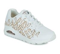Skechers Uno Golden Heart, Zapatillas Mujer, White Durabuck/Rose Gold Mylar Embroidery, 38 EU