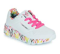 Skechers Zapatillas para niñas Uno Lite Lovely Luv Blanco sintético / H. Pink Trim Talla 35 EU