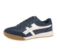 Skechers Zinger Manzanilla Totale, Zapatillas Hombre, Azul Marino Duraleather Suede White Trim, 46 EU