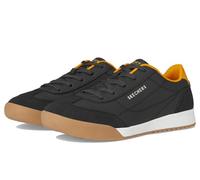 Skechers Zapatillas Zinger para Hombre, Color Blanco, 39 EU, Negro Duraleather Suede Golden Yellow Mes, 44 EU