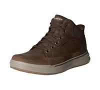 Skechers - Zapato abotinado casual,de piel,cordones elásticos,modelo clásico con suela de goma, para: Hombre color: BRN talla:39