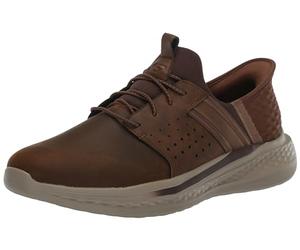 Skechers - Zapato Casual de Cordones elásticos,Blucher de Piel y Tela,Suela de Goma,Color Liso para: Hombre Color: COC Talla:41