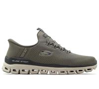 Skechers - Zapato Deportivo Casual de Tela,Rejilla,Sneaker con cordón elástico,Suela de Goma, para: Hombre Color: BRNT Talla:43
