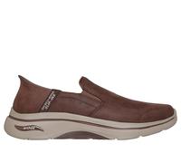 Skechers - Zapato mocasín de Hombre,Suela Ancha,sin Cordones,elásticos en Empeine,Suela de Goma para: Hombre Color: Marrón Talla:41