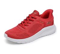 Skechers Zapatos Deportivos sin Cordones Bobs Squad Chaos-Current Muse para Mujer, Rojo -, 38 EU