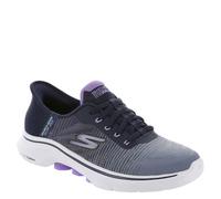 Skechers Zapatos Go Walk 7 para Mujer, Tela Azul Marino con Ribete Multicolor, 40.5 EU