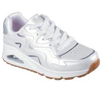Skechers Zapatos Niña Uno Gen1-Wavy Shimmer, Línea Street - /WSL (Blanco/Plata)