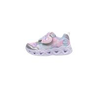Skechers Zapatos para niñas con luces de corazón, Plateado multicolor, 21 EU