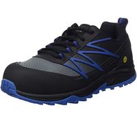 Skechers Zapatos PuxalConstruction para Hombre, Piel sintética Negra y Azul, 39.5 EU