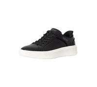 Skechers Zapatos sin Cordones con Doble ventilación para la Corte, Zapatillas Hombre, Malla Duraleather Negra, 42 EU