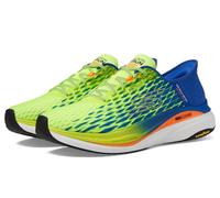 Skechers Zapatos sin cordones para hombre con máxima amortiguación, amarillo/azul, 8