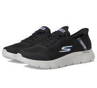 Skechers Zapatos sin Cordones para Hombre, para Caminar y flexionar con Las Manos Arriba, Negro/Gris, 11 Wide