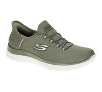 Skechers Zapatos sin cordones para mujer: Summits Diamond Dream Runners, Olive, 38 EU
