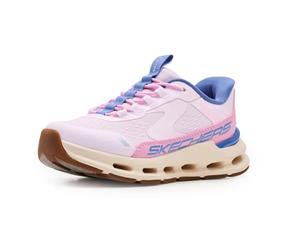 Skechers Zapatos sin cordones para niñas, deslizamiento-paso + - Vista Lane 303654l (niño pequeño/niño grande), Rosa claro, 35 EU
