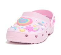 Skechers Zuecos para niña Heart Charmer-Girly Land, Link Rosa/Multi, 2 Little Kid