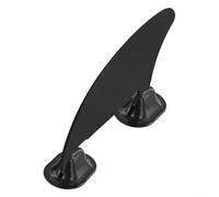 Skeg - Aleta de seguimiento de repuesto para tabla larga inflable de canoa, barco, aleta lateral de plástico ABS con base, reduce el arrastre para un movimiento más recto, color negro
