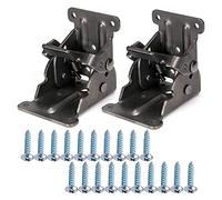 Skelang 2 piezas Bisagra autoblocante 90, mesa extensible con bloqueo en chapa de acero, soporte de estante plegable para pata de mesa, reposapiés, banco de trabajo