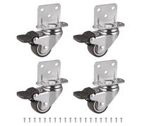 Skelang 4 ruedas giratorias 25 mm, ruedas para muebles l, ruedas de freno para mesa de café, armario, banco de trabajo, carro, capacidad de carga: 11kg