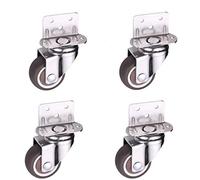 Skelang 4 ruedas giratorias pequeñas, ruedas para muebles de 25 mm, ruedas en L para cuna, gabinete, muebles, mesa, capacidad de carga 11 kg por rueda