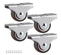Skelang Ruedas para muebles 25 mm, pequeñas ruedas de goma, mini ruedas, capacidad de carga de 15 kg por rueda, juego de 4