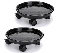 Skelang - Soporte para Maceta con Ruedas, 33 cm, Soporte para Plantas, Soporte para Planta, Capacidad de Carga, 56 kg, Color Negro