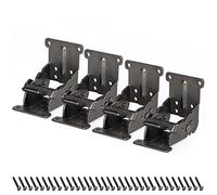 Skelang Soporte plegable (0-90-180°, soporte de bisagra plegable, bisagra de bloqueo automático, soporte de extensión de bloqueo para mesa, banco de trabajo, plataforma de dormir, 4 unidades