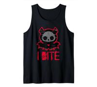 Skelanimals Diego Bat I Bite Red Vintage Faded Halloween Camiseta sin Mangas